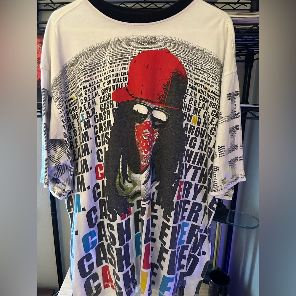 Cash Rule Everything Around Me C.R.E.A.M AOP shirt